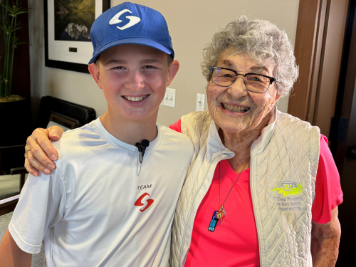 Sponsored pickleball phenom with The Ridge Senior Living resident