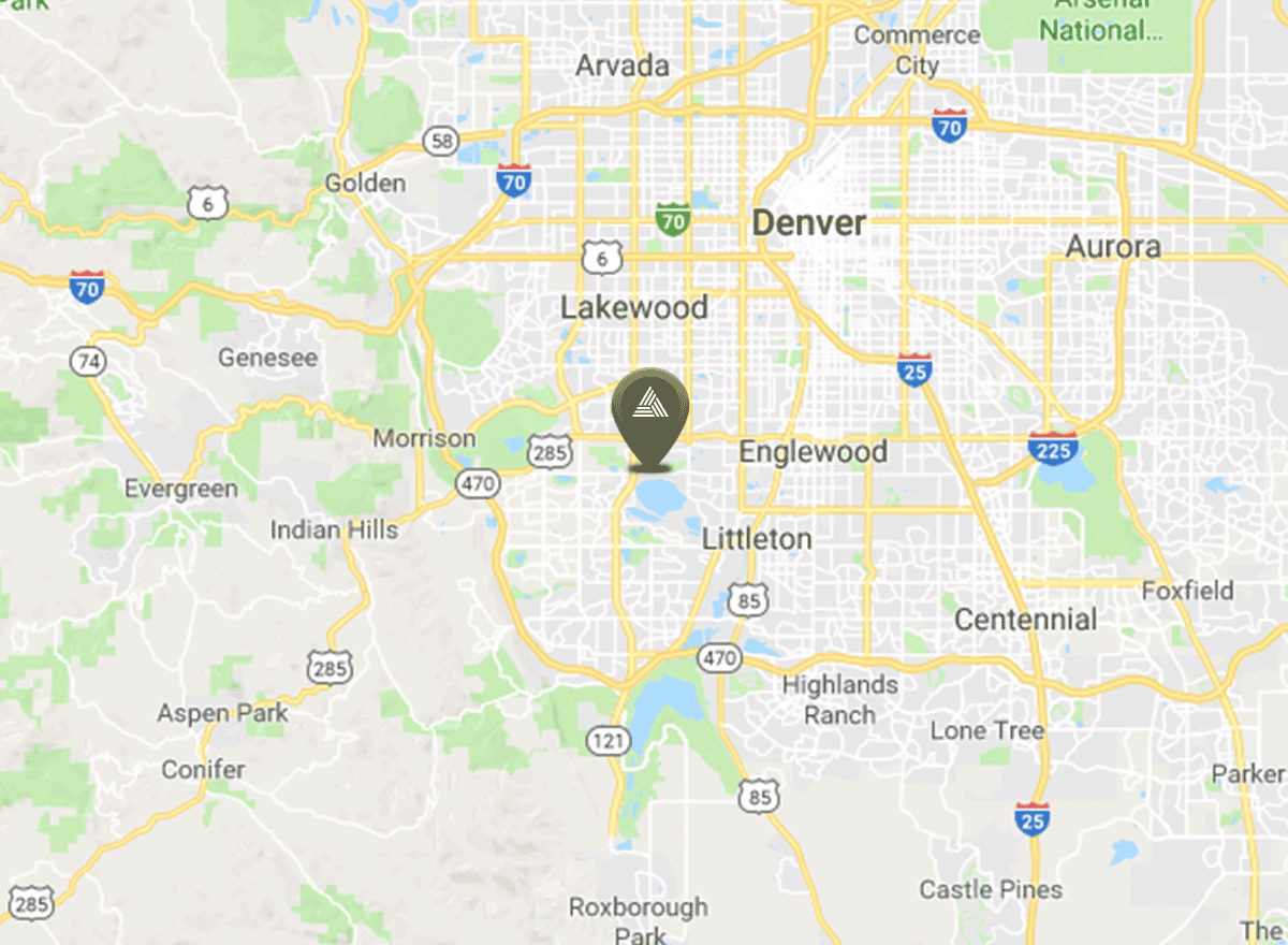 Map of Denver  Colorado